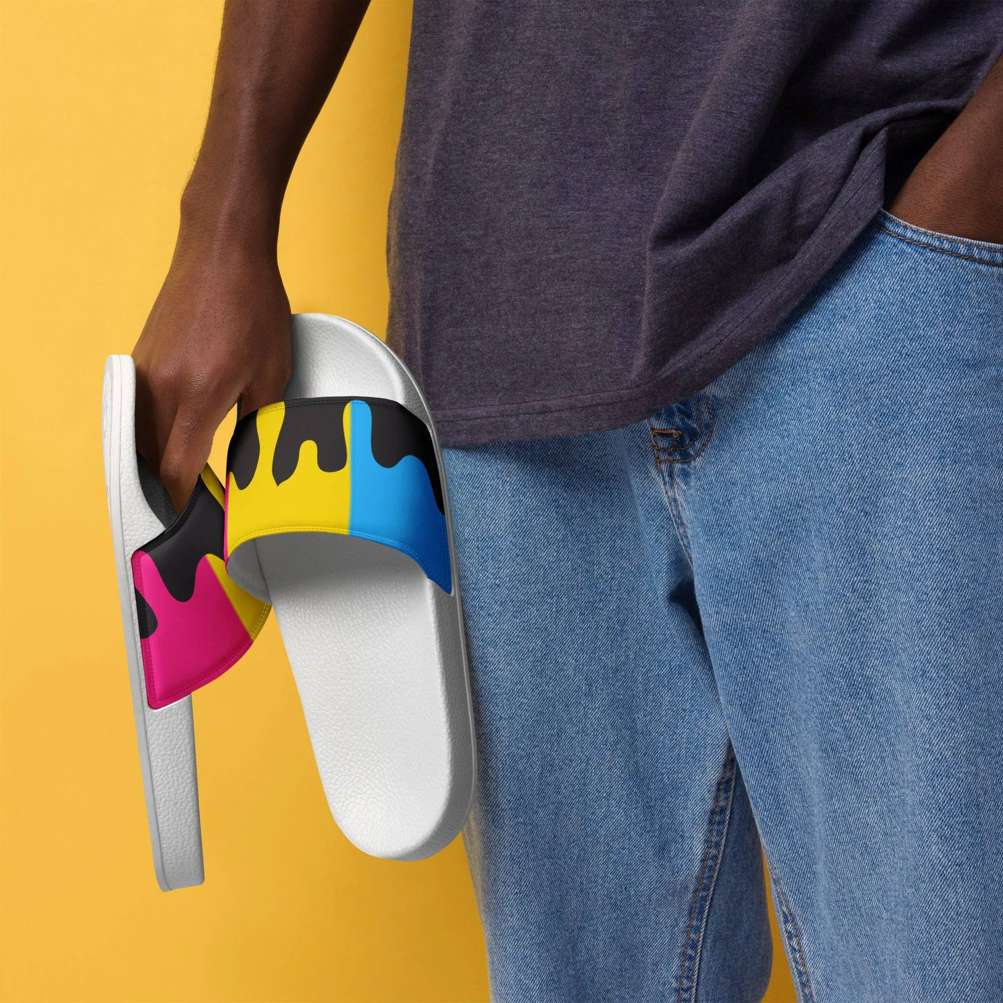 Pansexual Pride Melting Men’s slides