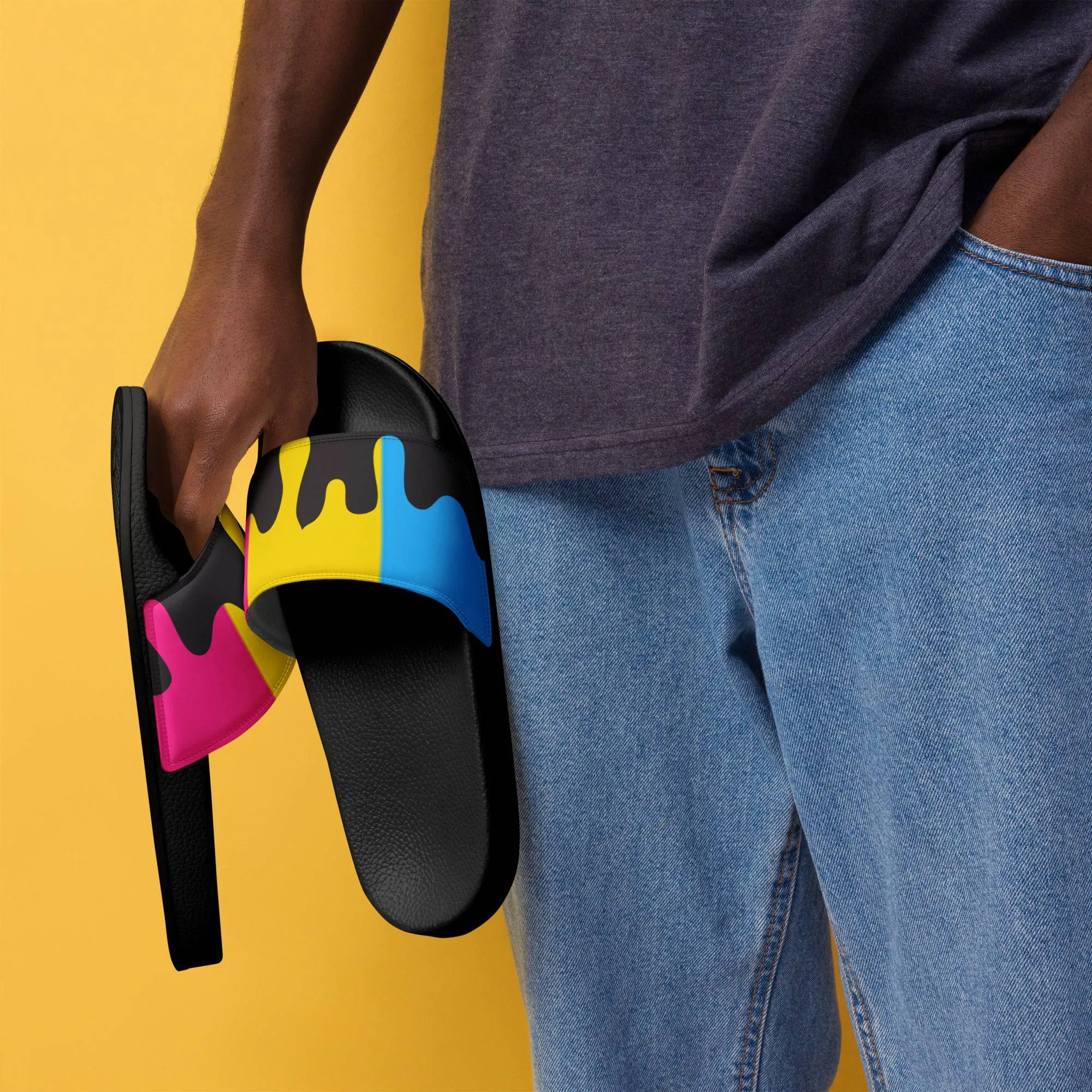 Pansexual Pride Melting Men’s slides