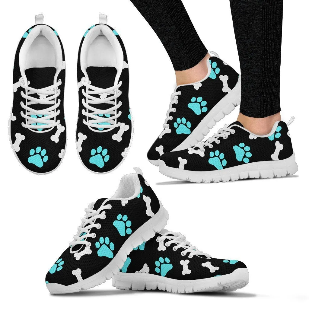 Paws and bones  -  Black -  Women's Sneakers