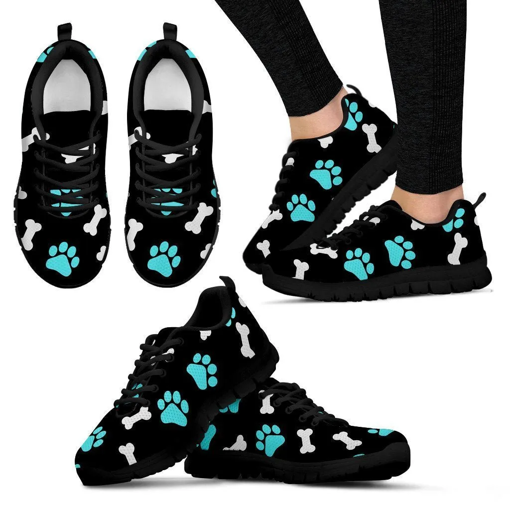 Paws and bones  -  Black -  Women's Sneakers