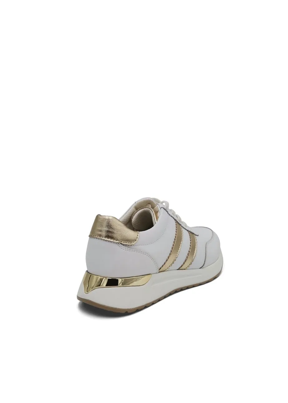 Paxton Sneaker In White And Gold