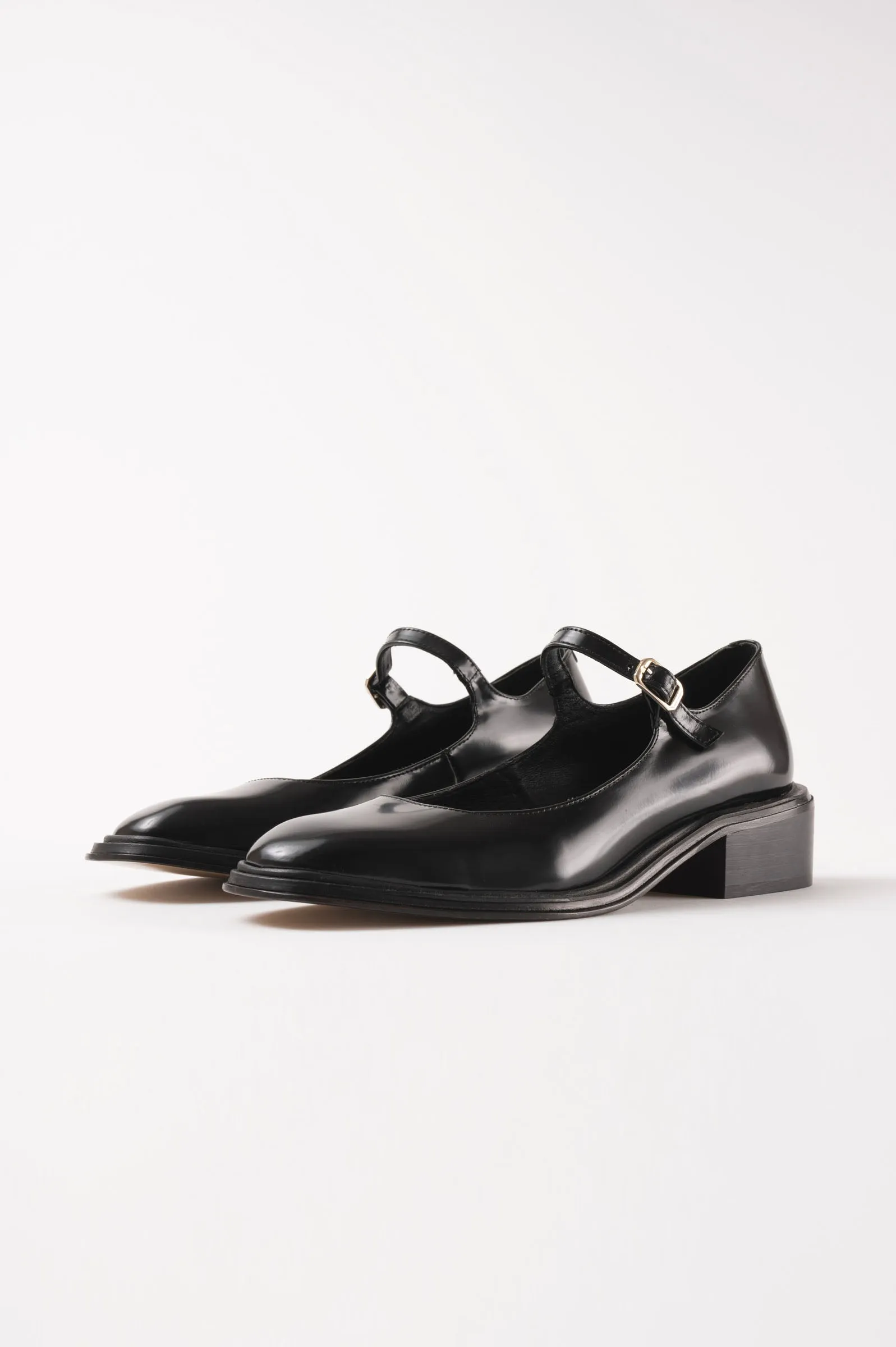 PENELOPE - Black Polished Leather Babies