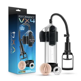 Performance By Blush® | VX4 Male Enhancement Clear/Black Vibrating Pump