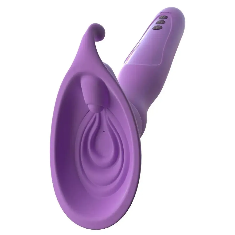 Pipedream Fantasy Silicone Purple Vibrating Clitoral Sucker for Her