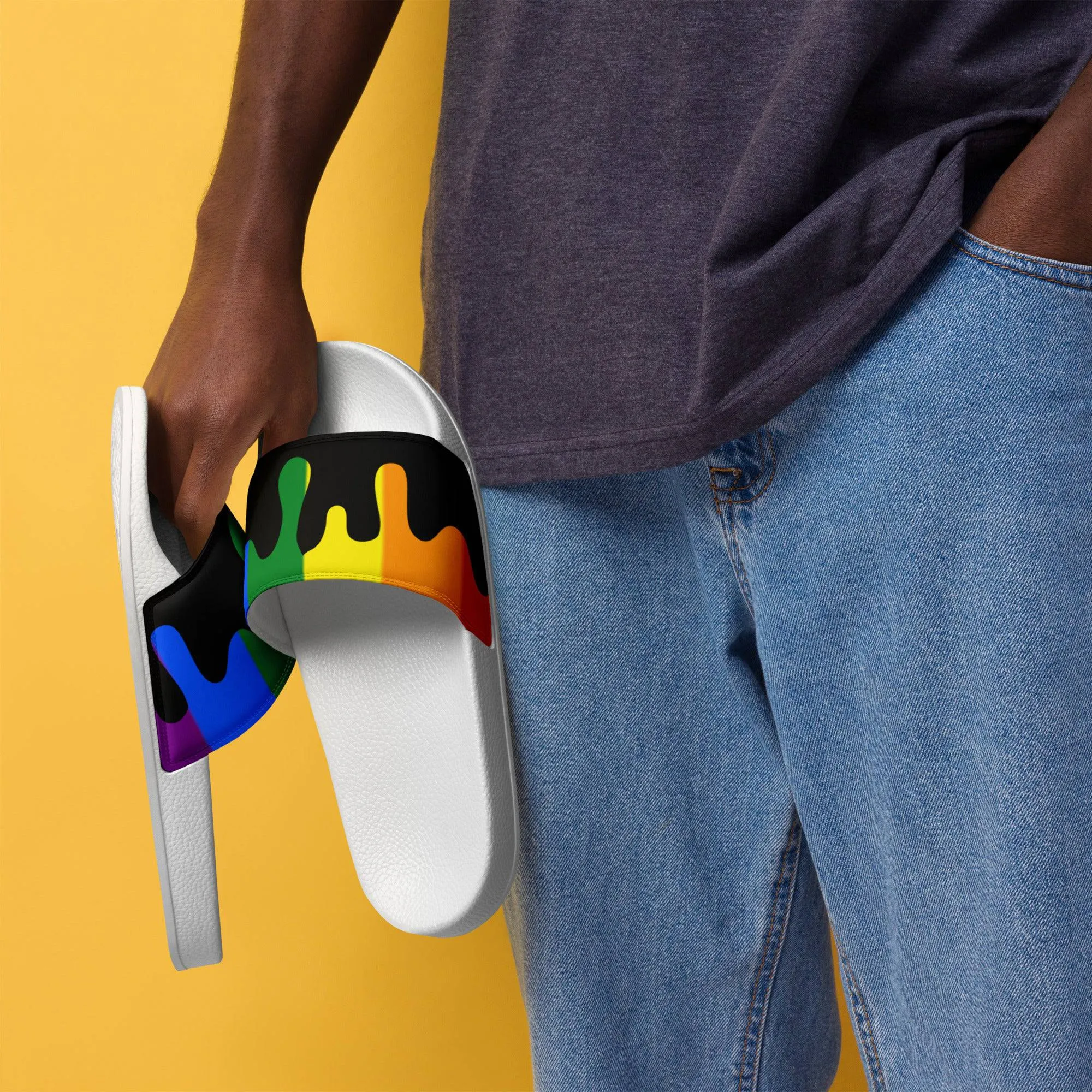 Rainbow Melting Men’s Size slides