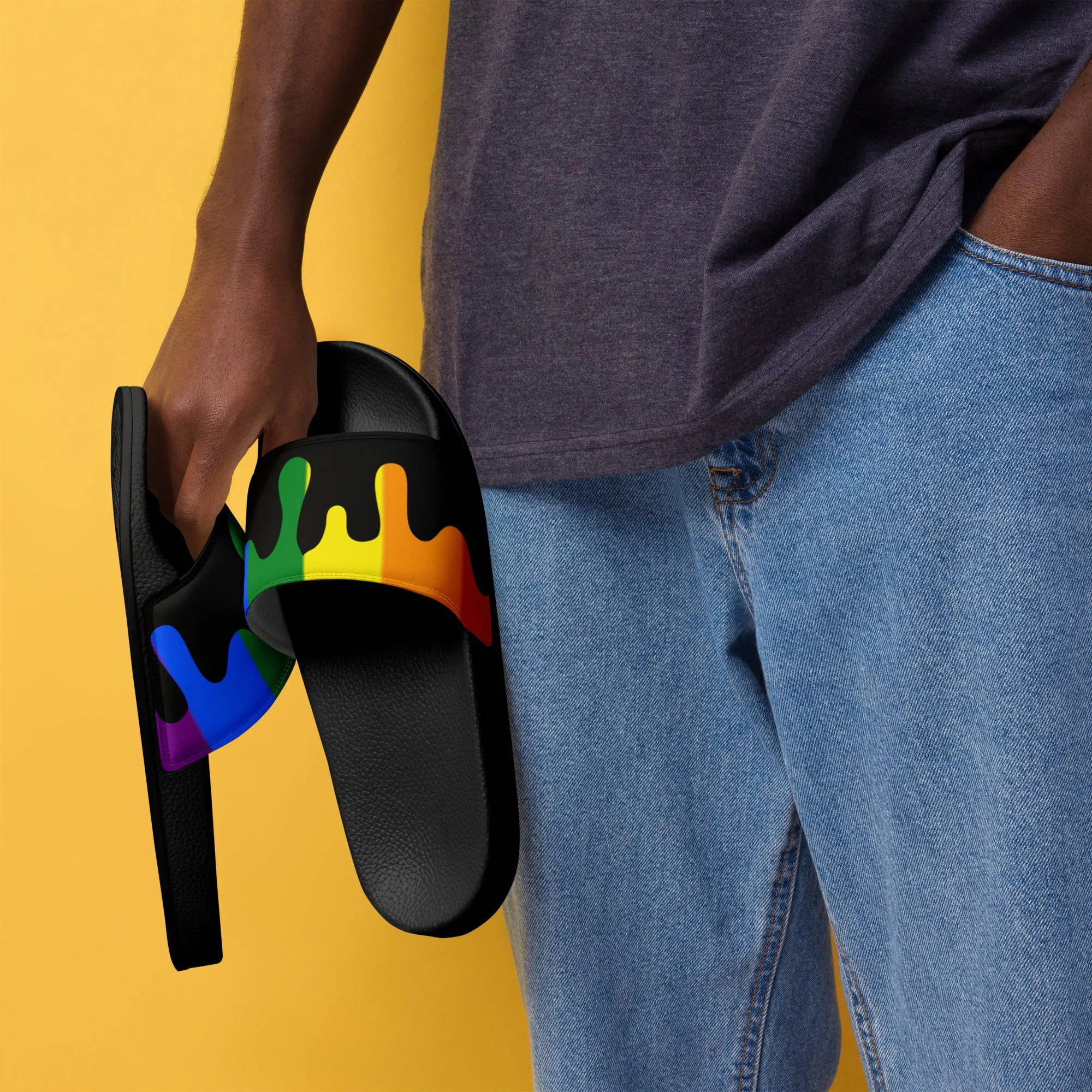 Rainbow Melting Men’s Size slides