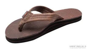 rainbow sandals Luxury Leather Single Layer Arch Support with a 1" Strap-  oak