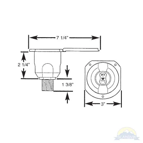 RECESSED MIXER WHITE