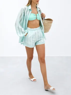 Reina Stripe Day Shorts | Ocean