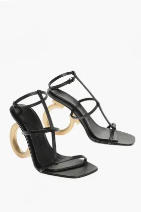 Salvatore Ferragamo Leather ELINA Sandals With Statement Heel 11cm