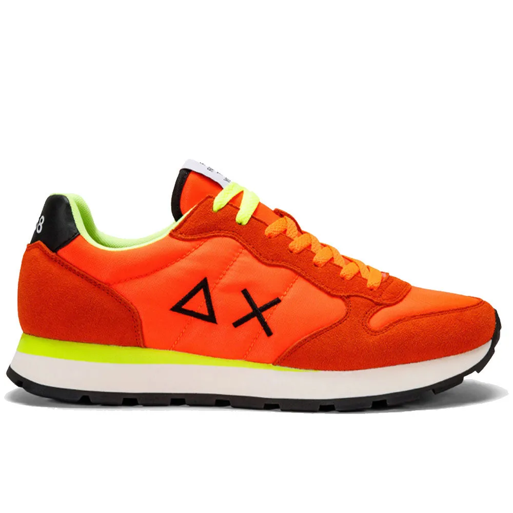 Scarpe Uomo Sun68 Sneakers Tom Solid Nylon Arancio Fluo