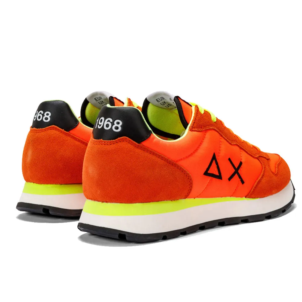 Scarpe Uomo Sun68 Sneakers Tom Solid Nylon Arancio Fluo