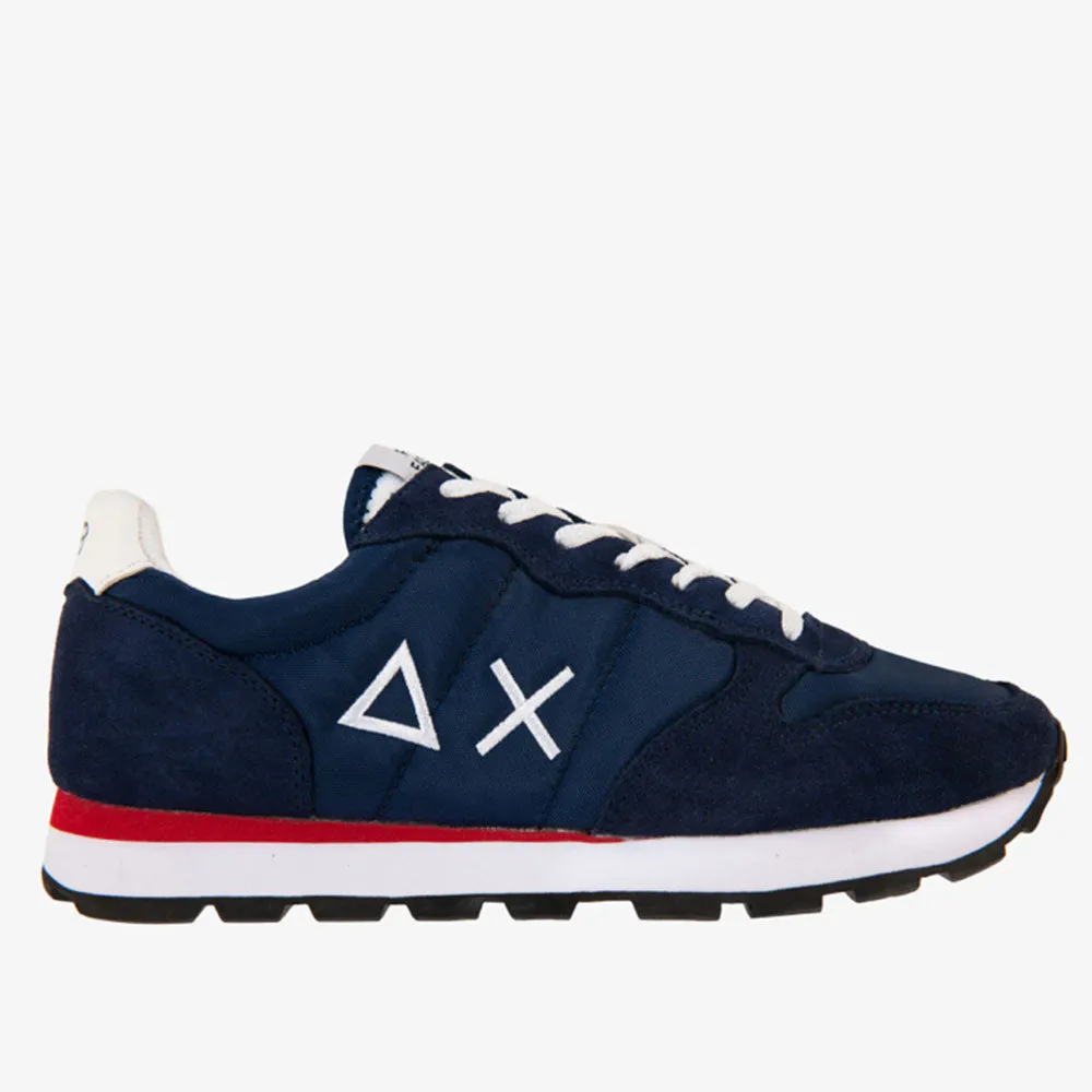 Scarpe Uomo Sun68 Sneakers Tom Solid Nylon Blue Navy-Bianco