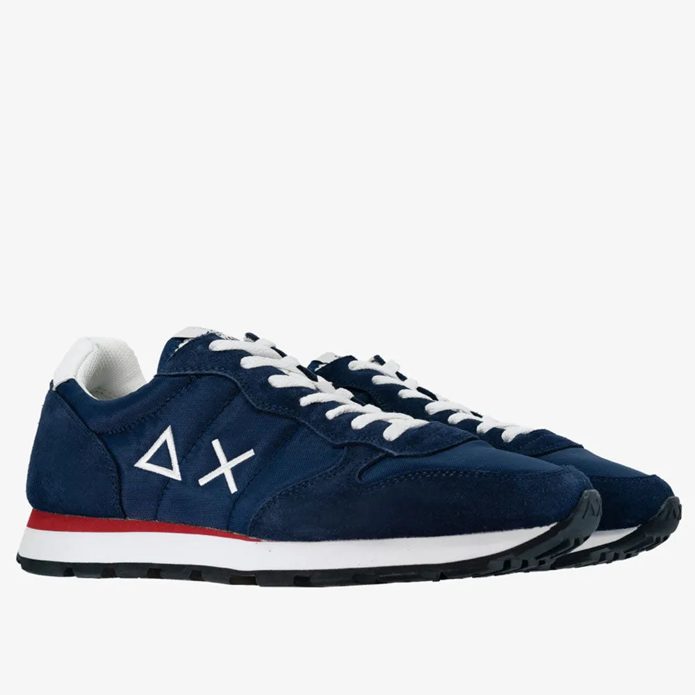 Scarpe Uomo Sun68 Sneakers Tom Solid Nylon Blue Navy-Bianco