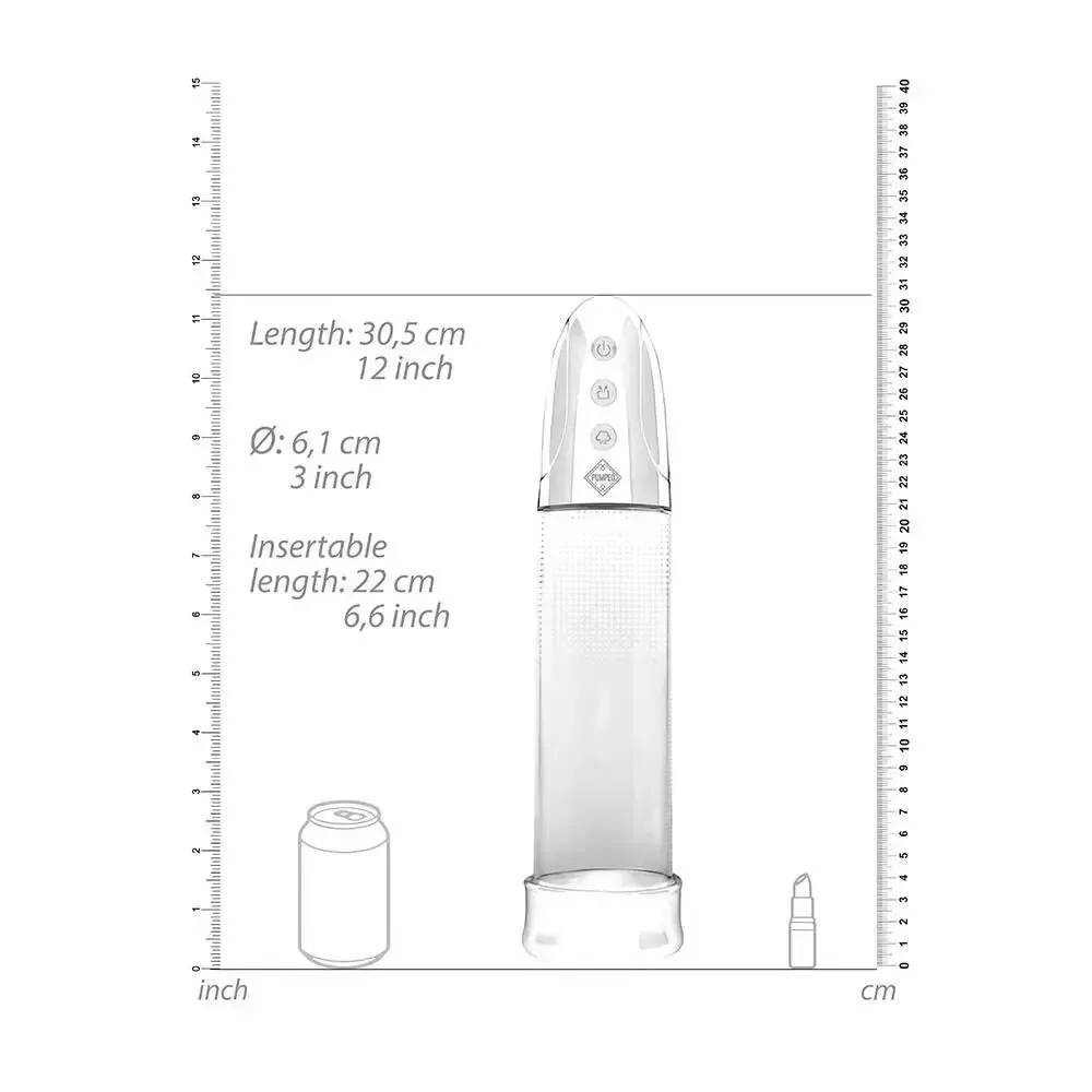 Shots Toys Clear Automatic Rechargeable Penis Pump