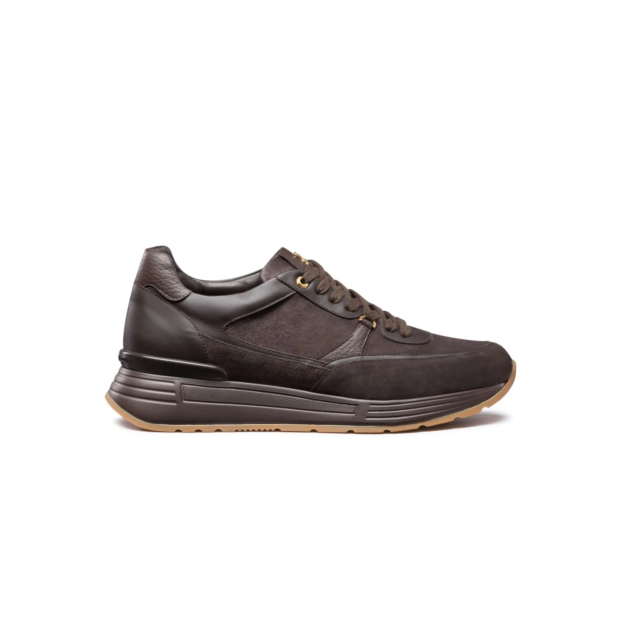 STEFANO RICCI Leather Sneakers DARK BROWN