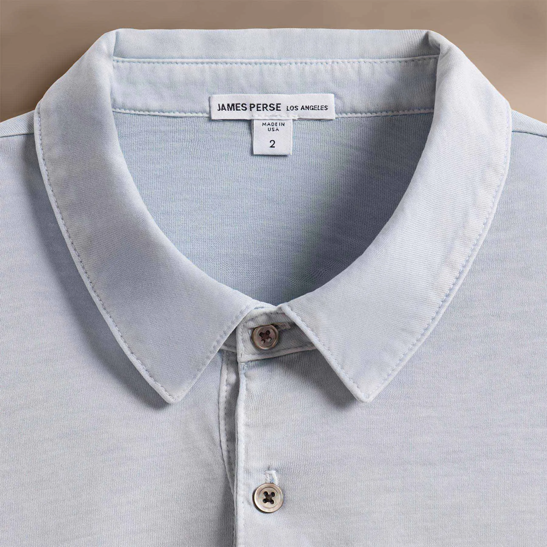 Sueded Jersey Polo - Grey Glacier Pigment