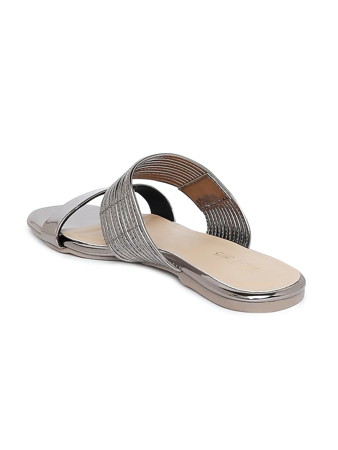 Tao Paris Fai 10016-02 Silver Solid Flats