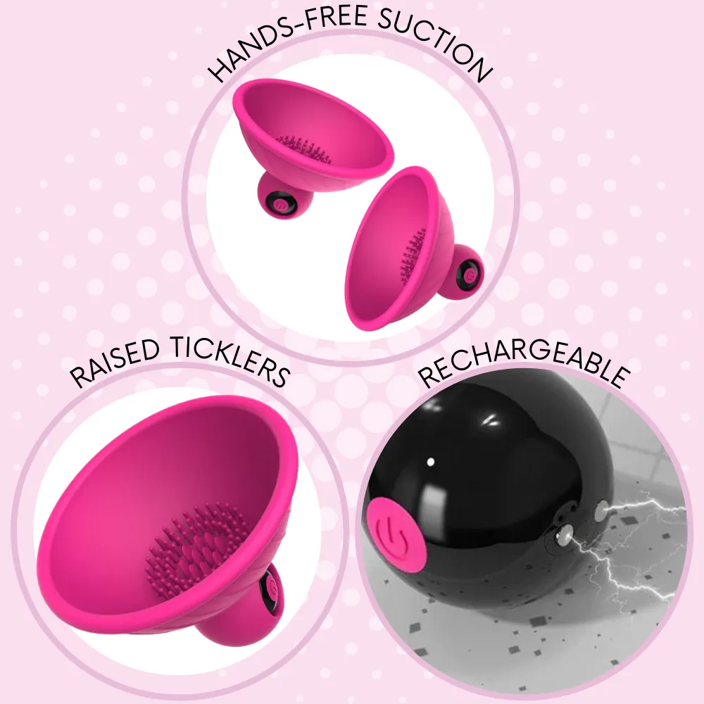 Taza Rechargeable Vibrating Nipple Sucker Set