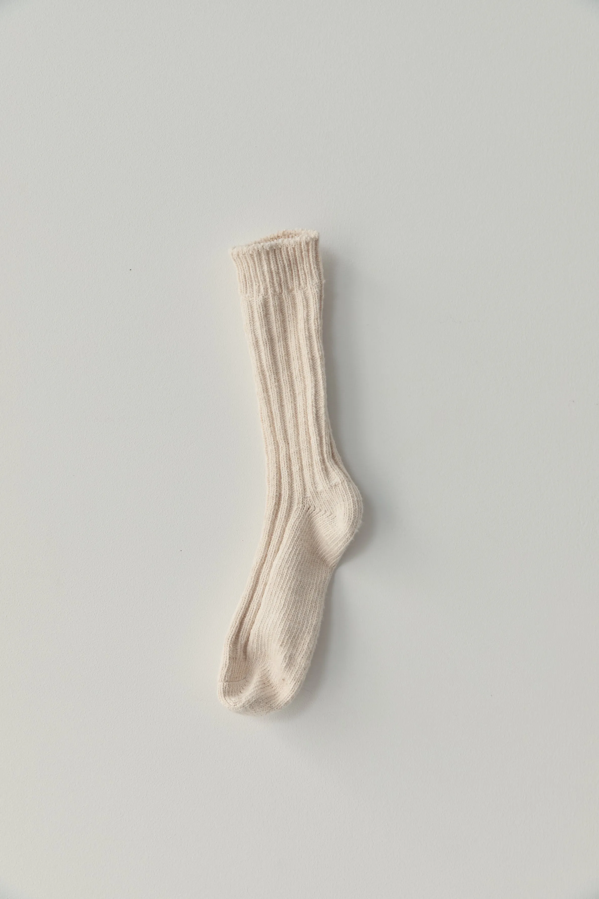 the woven sock - cream