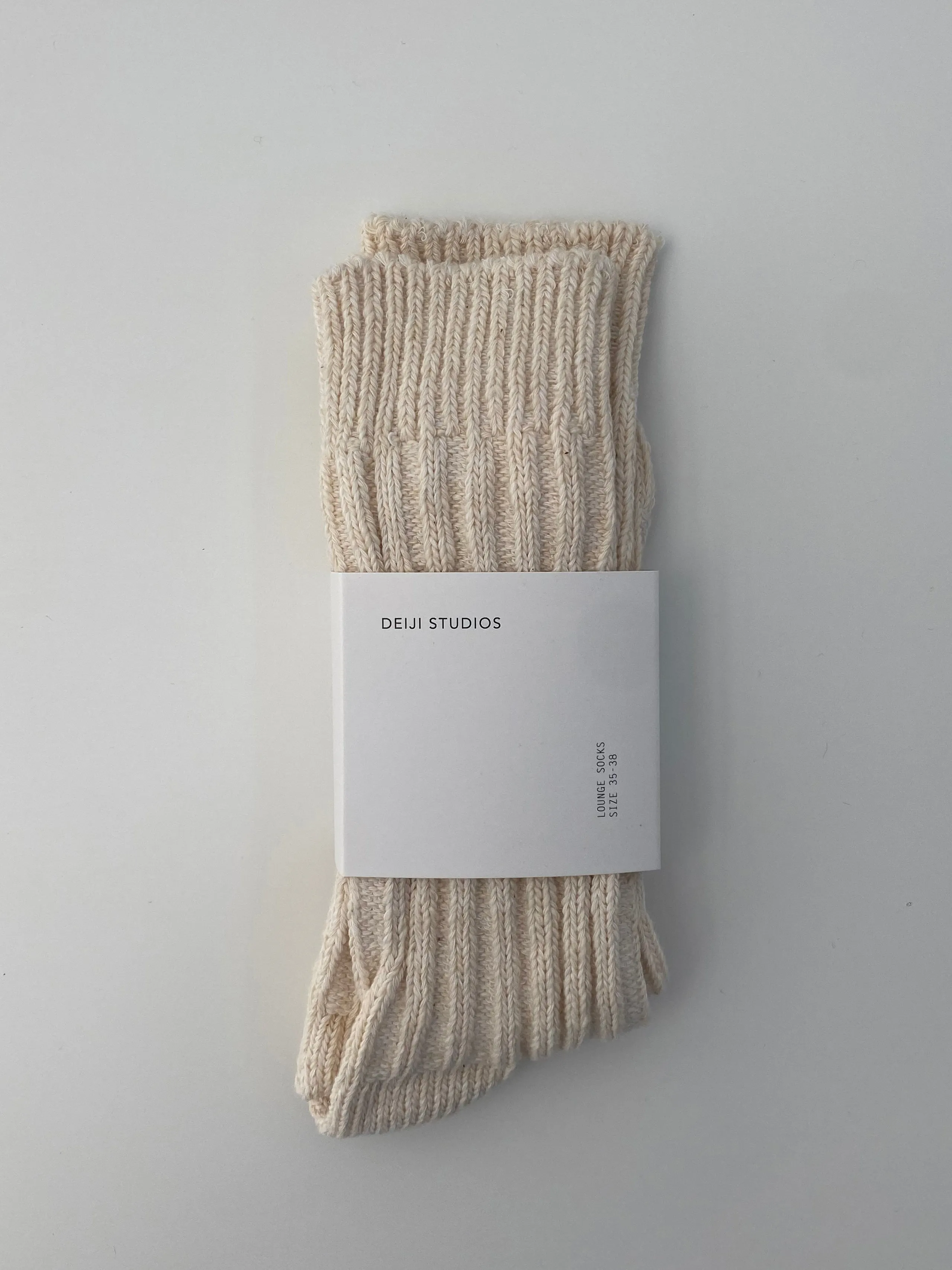 the woven sock - cream