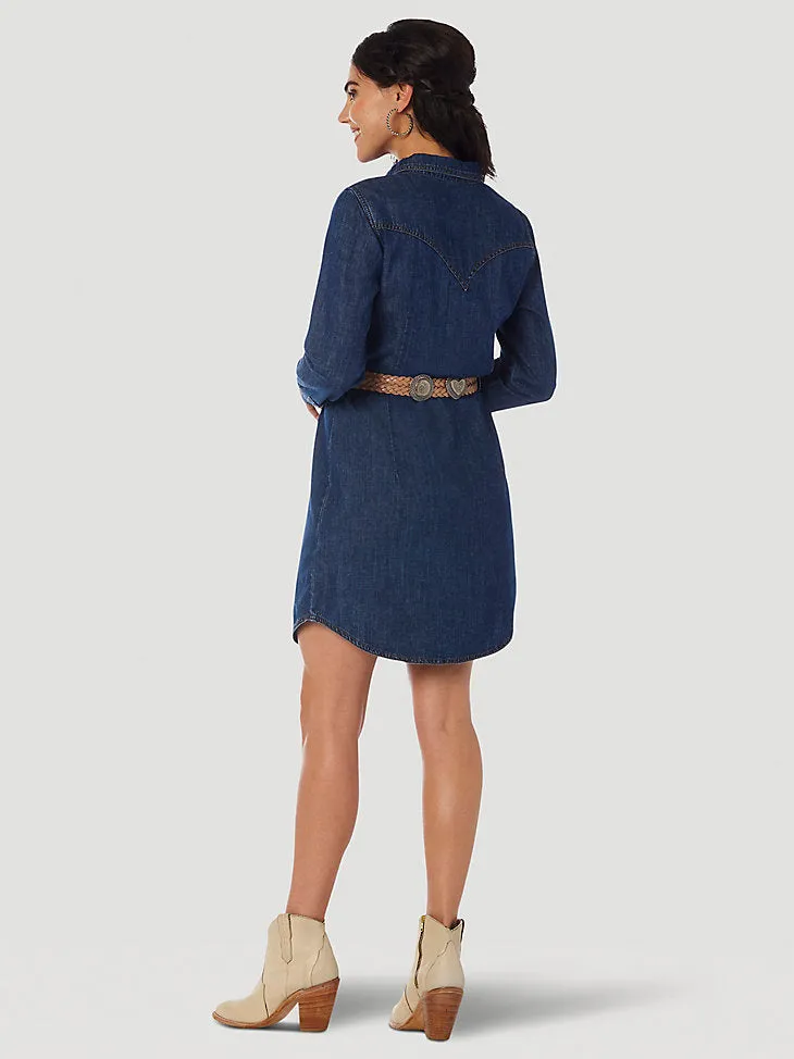 Wrangler Long Sleeve Denim Dress