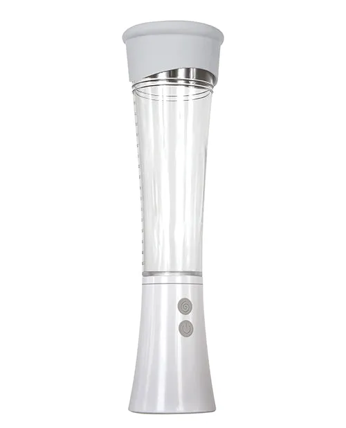 White/Clear Rechargeable Vibrating Pump with Zero Tolerance - Optimized Title